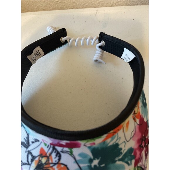 Glove It Floral Script Print Golf Visors Twist Cord One Size - Picture 2 of 7